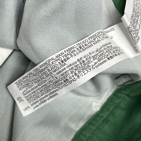 Zara Green Wide Leg Pants with White Pattern - Picture 11 of 16